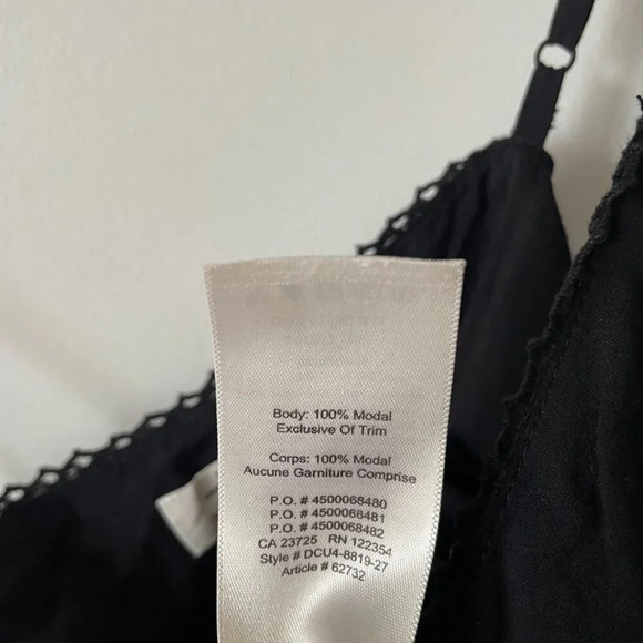 Aritzia Wilfred Irène Lace Trimmed Crop Wide Leg Jumpsuit Black Size Medium - Picture 11 of 11